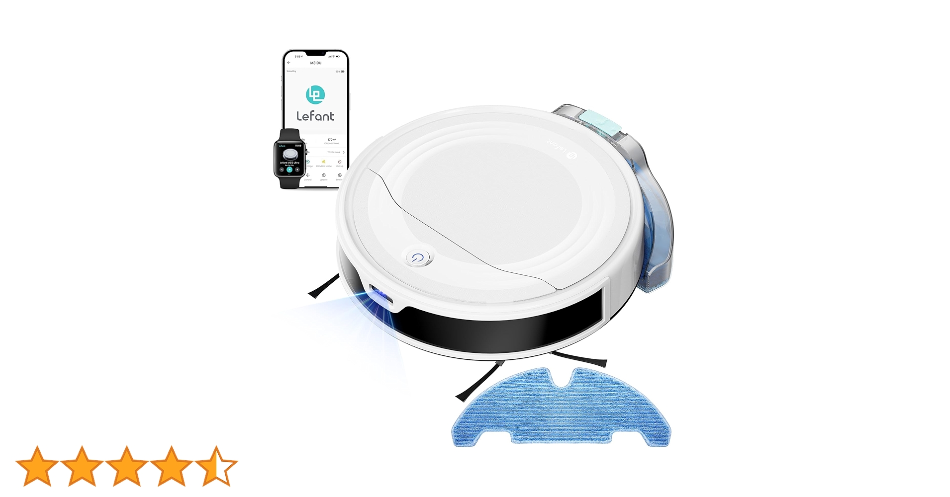 Amazon | ロボット掃除機 水拭き 両用 Lefant M310 Ultra 【掃除機